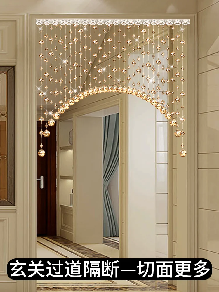 Glisten Crystal Hanging String Fringe Bead Door Curtains for
