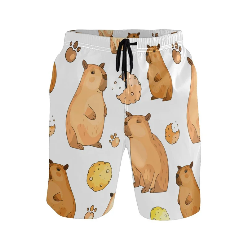 

Cartoon 3d Print Capybara Beach Shorts For Men Kids Summer Surf Board Shorts Outdoor Sports Loose Swim Trunks Street Short Pants