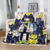 Cute Girl With Cats Throw Blanket King Size Custom Blankets & Throws Home Interior Fluffy Plaid Luxury Bedding Beach Towel Knee 1