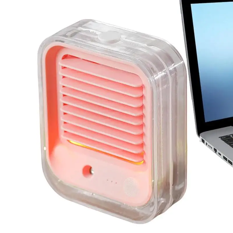 

Misting Fan Noiseless Mist Humidifier Fan Portable Desk 4.5W Sprayer Fan Small Fan USB Humidification Spray Cooler With Colorful