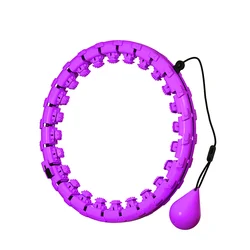 Adjustable Fitness Smart Hoop for Waist Massaging and Easy Weight Loss (Purple)