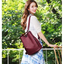 

2022 Women Fashion Travel Backpack Multifunctional Retro Leather Backpack School Sac A Dos Large Capacity Girl School School Bag