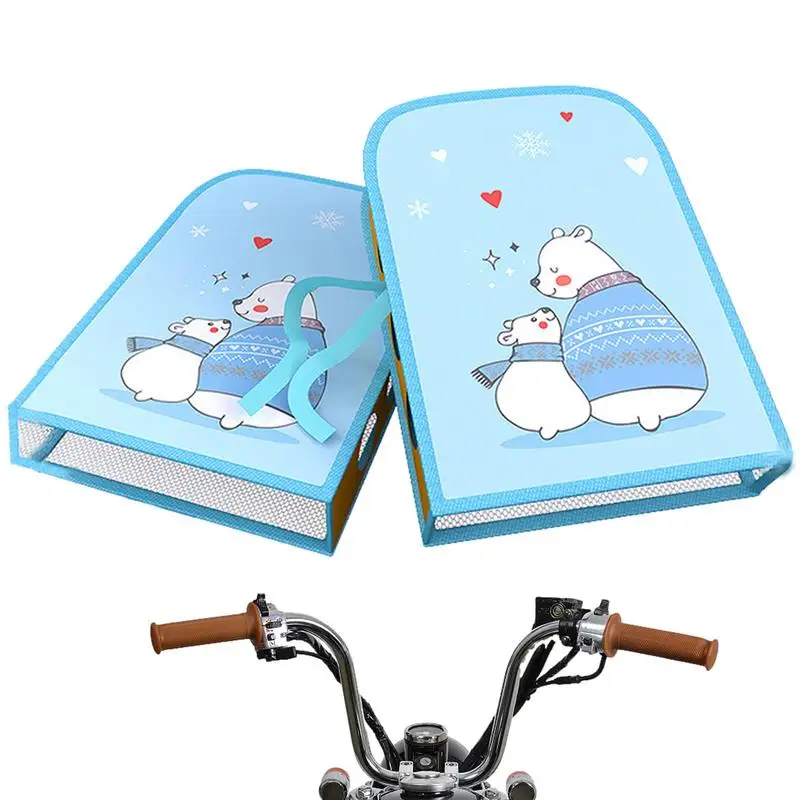 

Motorcycle Handlebar Gloves Muff Summer Waterproof Muffs To Protect Hands From Sunlight Cute Cartoon Design Motorcycle Gloves