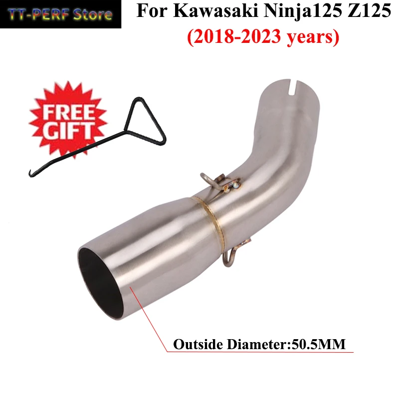Выхлопная труба для Kawasaki Ninja125 Z125 NINJA 125 2018 - 2023