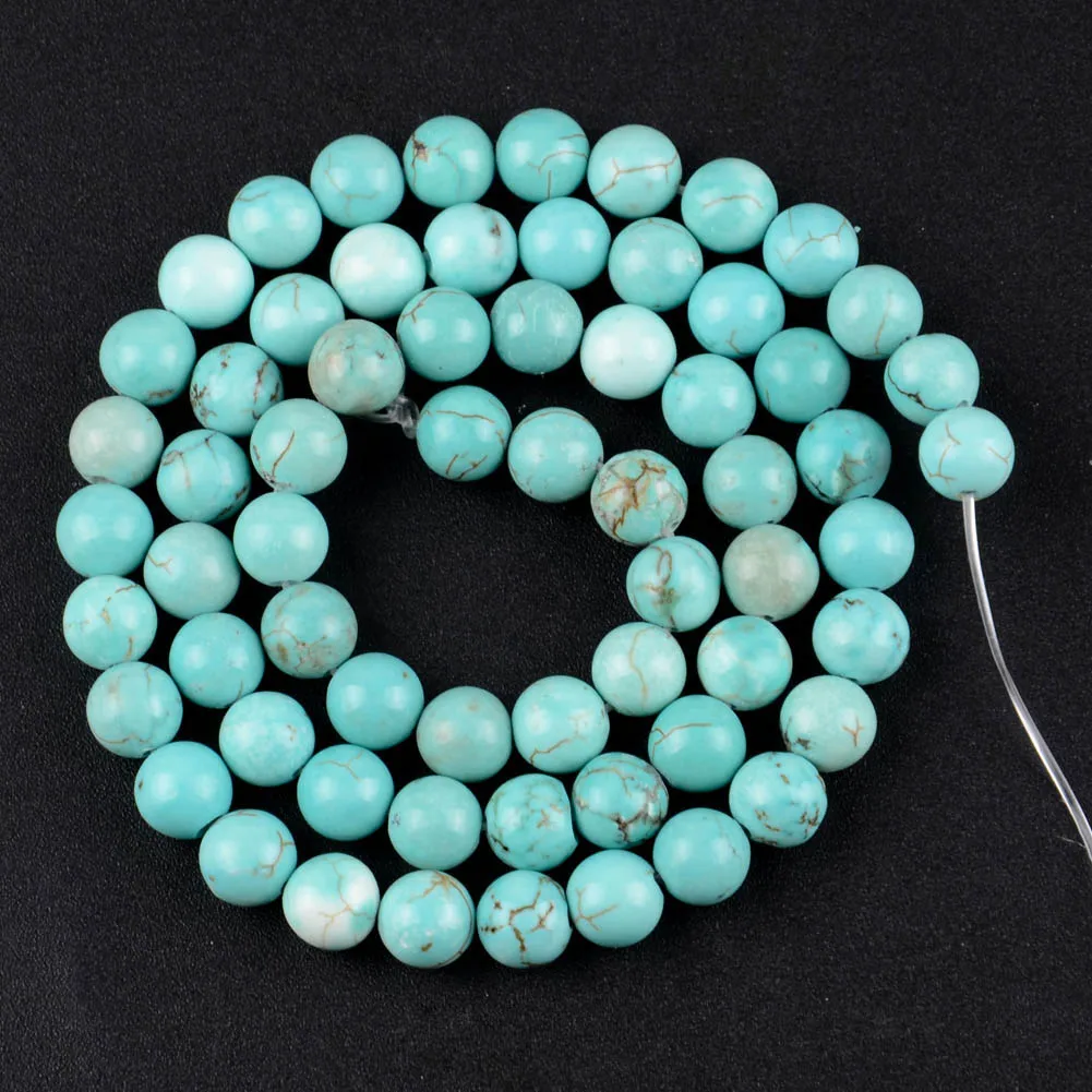 Vibrant Natural Stone Beads - Multi-Size Colorful Jaspers & Turquoises for DIY Jewelry & Bracelets