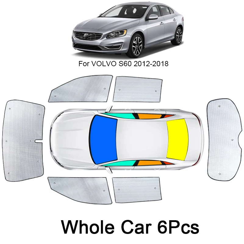 

Car Sunshades UV Protection Cover For Volvo S60 2012-2025 Window Curtain Sun Shade Visor Windshield Internal Car Accessory
