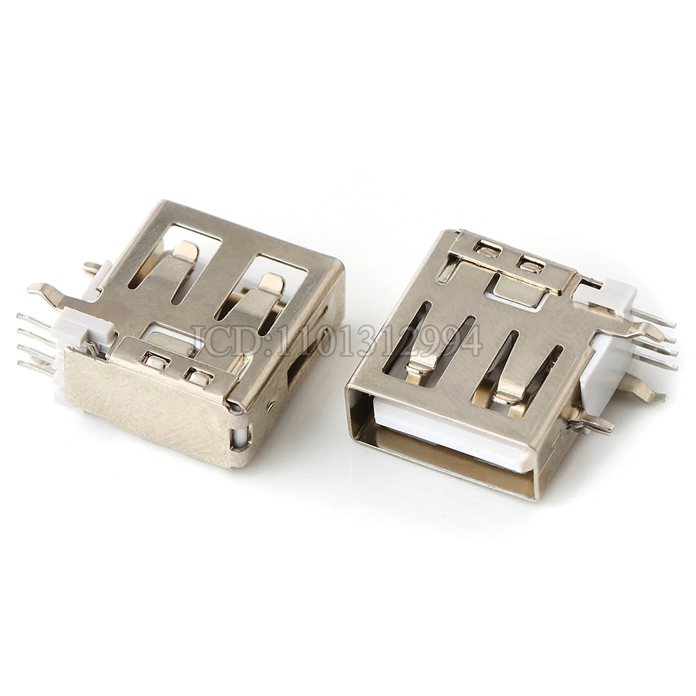 10 stücke USB 2,0 A Weibliche PCB Mount Buchse Stecker USB Vertikale Seite Inser Weibliche Jack Stecker Lange/Kurze typ 90 Grad – Detail 6