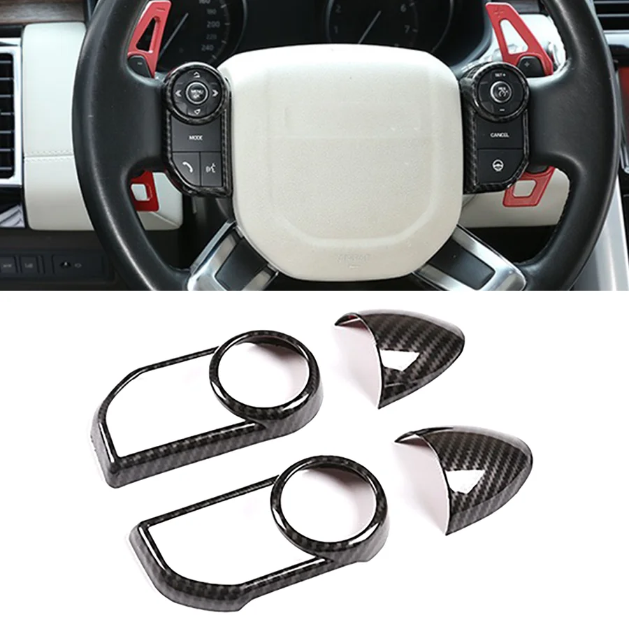 

2Pcs Steering Wheel Function Button Trim Decorative Interior Accessories For Land Rover Range Rover Sport 2014-2017 Discovery 5