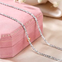 Genuine Italian S925 Sterling Silver Necklace Sparkling Clavicle Chain Sweater Chain High Jewelry for Woman Fine Jewelry Gifts