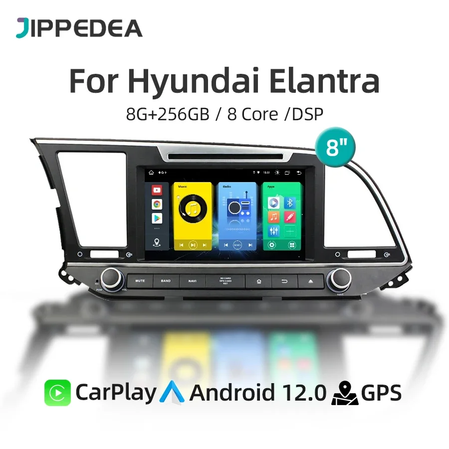 

Android 13.0 Car DVD Multimedia Player CarPlay GPS Navigation RDS 4G WiFi Bluetooth Auto Radio For Hyundai Elantra 2016-2018
