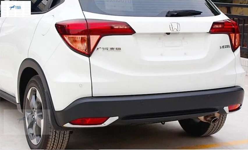 

Rear Tail Bumper Fog Lamps Lights Decoration Frame Cover Trim For Honda VEZEL HR-V 2014 - 2017 Car Chrome Exterior Accessories