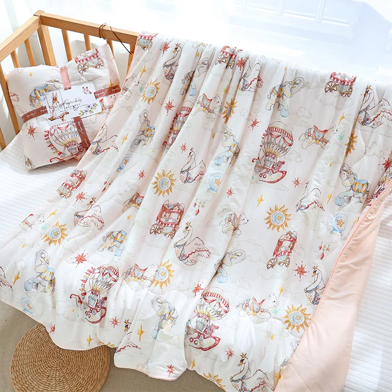150x120cm Summer Cool Comforter for Children Class A Maternal and Infant Cool Feeling Is Covered By Baby Sleeping Nap Quilt