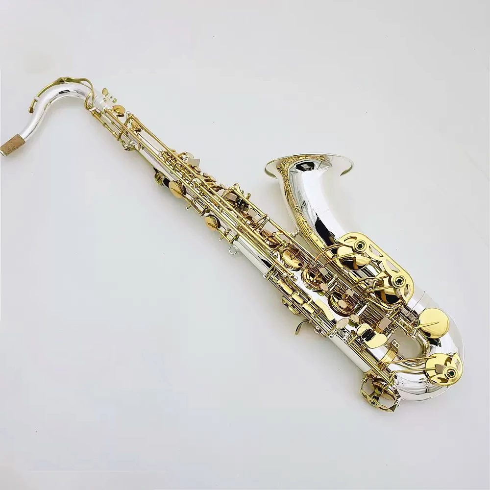Silver 037 Professional Tenor Saxophone B Flat Japanese Goldplated
