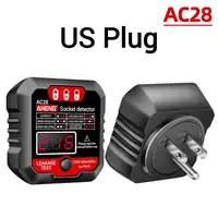 ANENG AC28 Digital Socket Power Tester 250V 50Hz/60Hz Socket Polarity Detector EU/US Plug Voltage Tester Circuit Breaker Finder 1