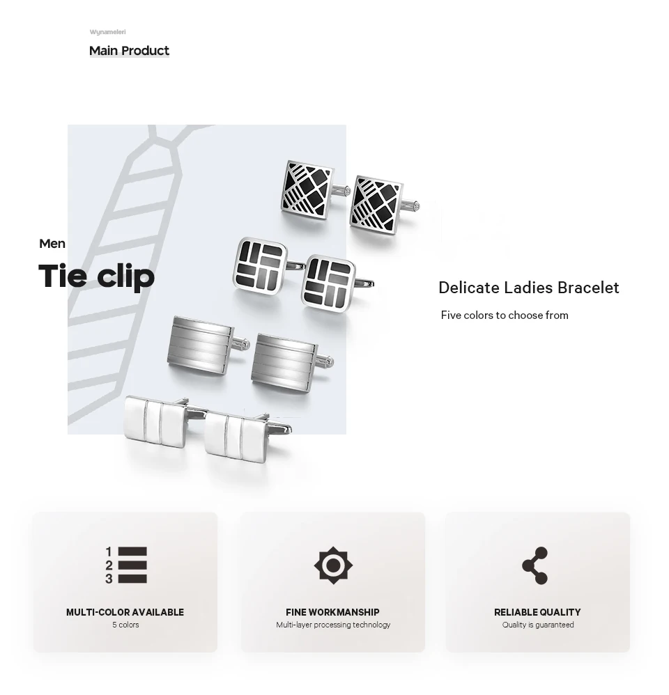 Luxury Cufflinks Set for Men - 4 Pairs Wedding Groomsmen Gift with Box
