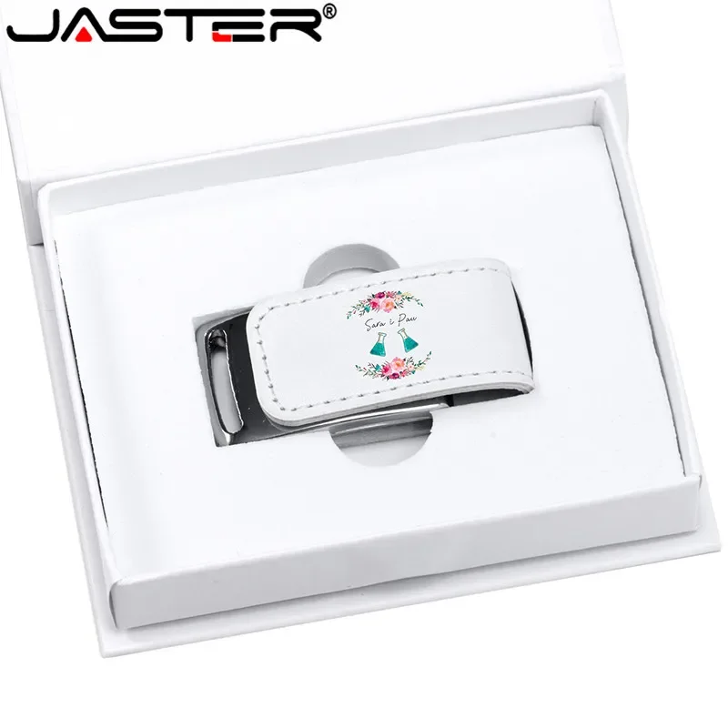 Jaster Pendrive Personalizado Logotipo Personalizado para Usb 2.0 Flash Stick 64gb 32gb 4gb 8gb 16gb em Couro Usb Mais Caixa de Presente Mais de 10 Peças Logotipo - Imagem 3
