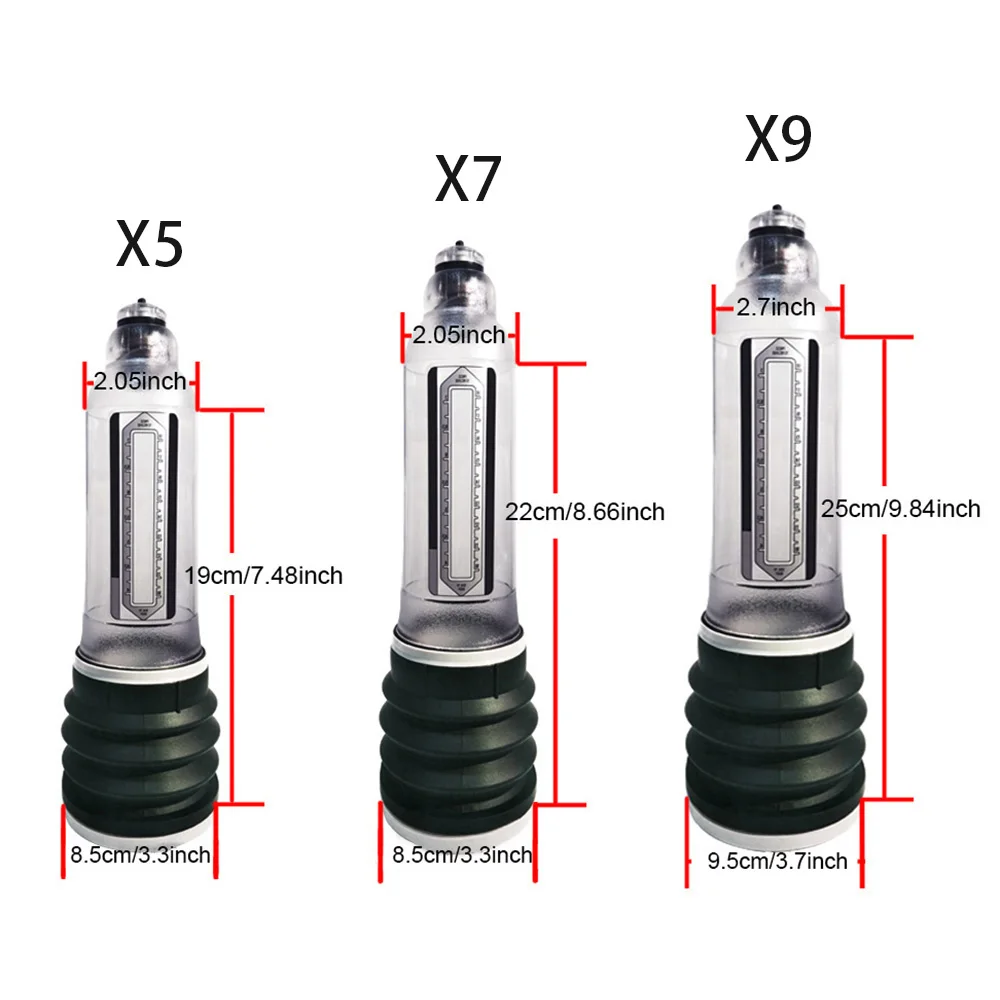 Hydrotherapy X5 X7 X9 Penis Pump Penis Enlargement Enhancer Water Spa Vacuum Pump for Men Extender Sex Toys for Men vacuum sex toy penis pump penis enlargement