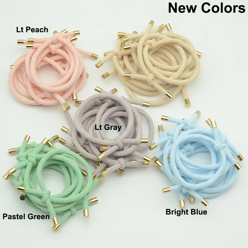 30PCS 5mm 트윌 코드 매듭 탄성 헤어 밴드 황금 모자 헤어 타이 탄성 포니 테일 홀더 헤어 Scrunchies