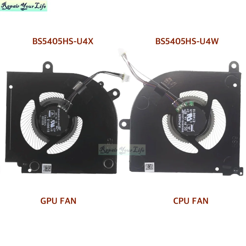 Cpu Gpu Ventiladores de Refrigeração Computador Portátil Ventilador Refrigerador Radiador para Msi Discrição 15m 2022 A11sek A11uek A11sdk Bs5405hs-u4w Bs5405hs-u4x - Imagem 4