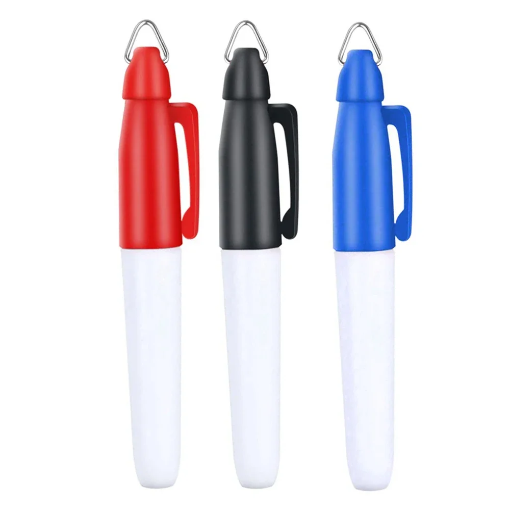 

1/3Pcs Golf Marker Pen 92mm Red Black Blue Plastic Portable Durable Practical Golf Ball Line Marker Pen Draw Lines Find Angle