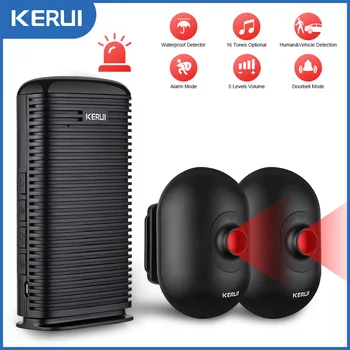 KERUI DW9 Garage Alarm Wireless Driveway Welcome Burglar Alarm Waterproof Outdoor PIR Motion Sensor Detector Security Protection 1