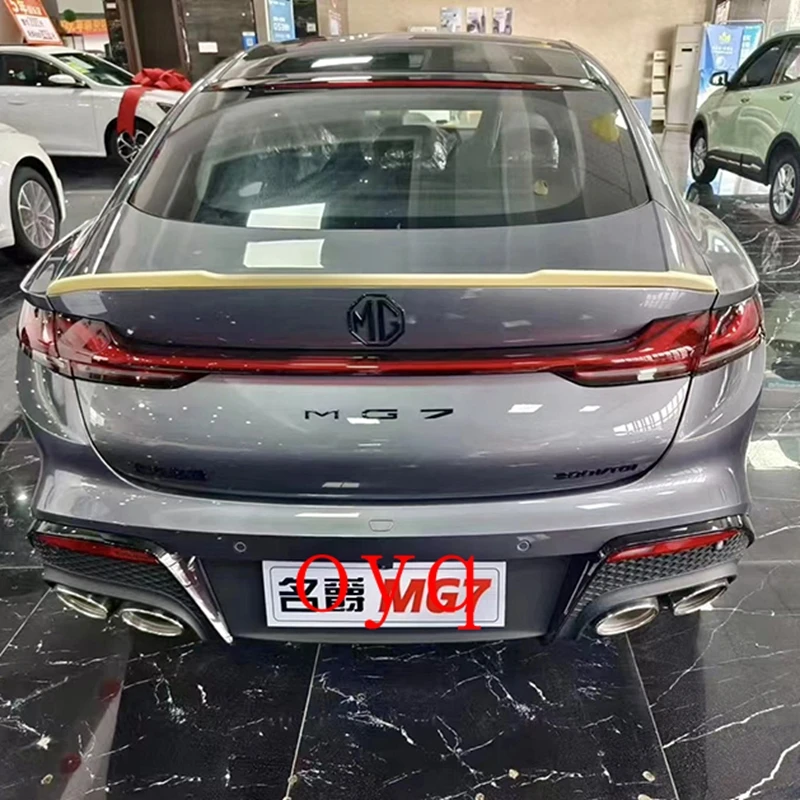 ABS 플라스틱 리어 스포일러 윙 트렁크 뚜껑 커버, MG7 2023 고품질, 도색되지 않은 색상, 자동차 스타일링