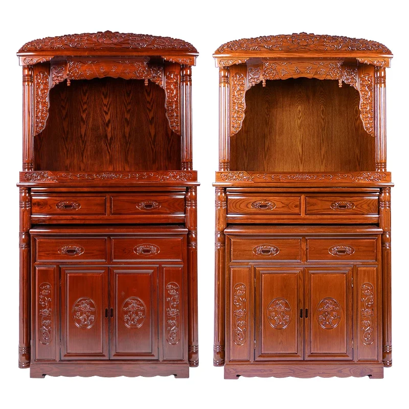 

Буддийский нишевый шкаф для одежды, буддийский шкаф из массива дерева, шкафчик для поклонения авалокитесвара в настольном стиле, шкаф для богатства