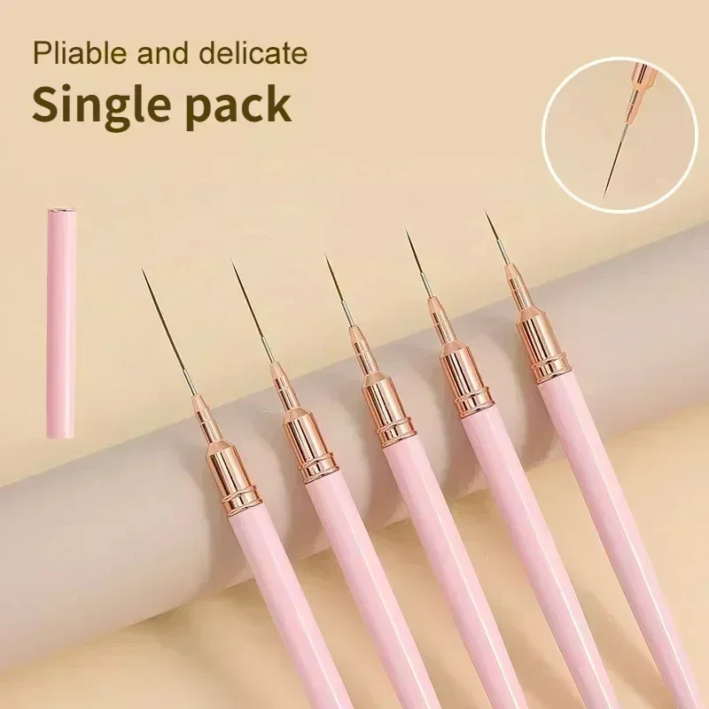 Nail Art Pens Nail Art Brushes Nail Brushes Nail Art Tools Gel Nail Tools 7/9/11/15/25MM/1pc Nail Liner Brush Set Handle Drawing Lines Stripe Painting Flower Pen Manicure