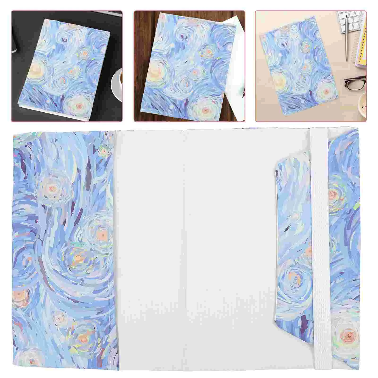 Book Cover Sleeve Protector A5 Book Covers Hardcover Soft Cloth Book Protector Flower Pattern Adjustable Book Sleeve Notebook