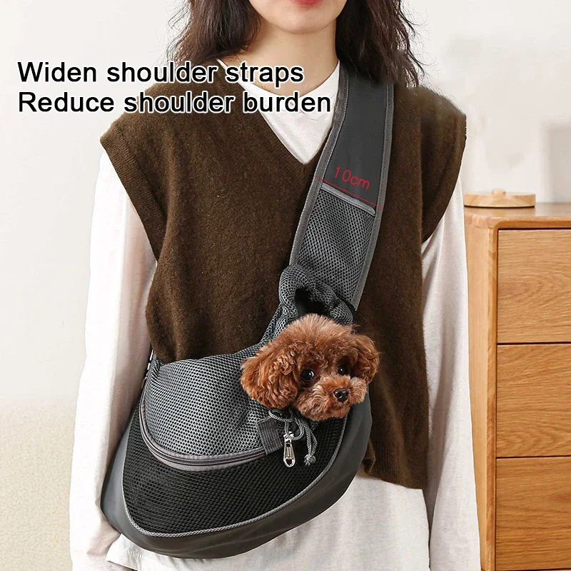 Pet Carrier Bag Pet Cat Dog Carrier Backpack Travel Tote Shoulder Bags Mesh Sling Carry Pack Pet Carrying Supplies Crossbody Shoulder Bag
