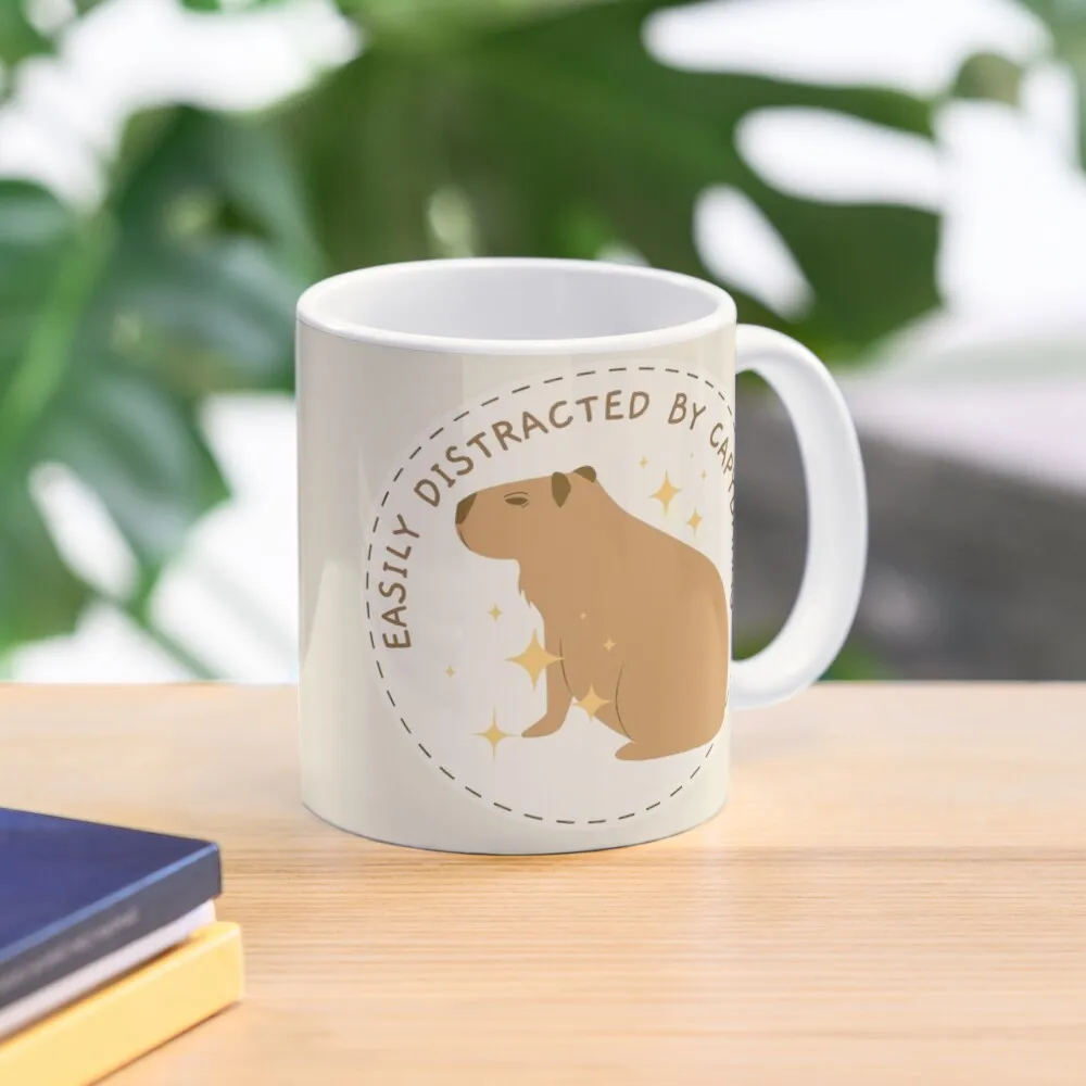 

Easily Distracted by Capybaras Coffee Mug Cups For And Tea Cups For Mug