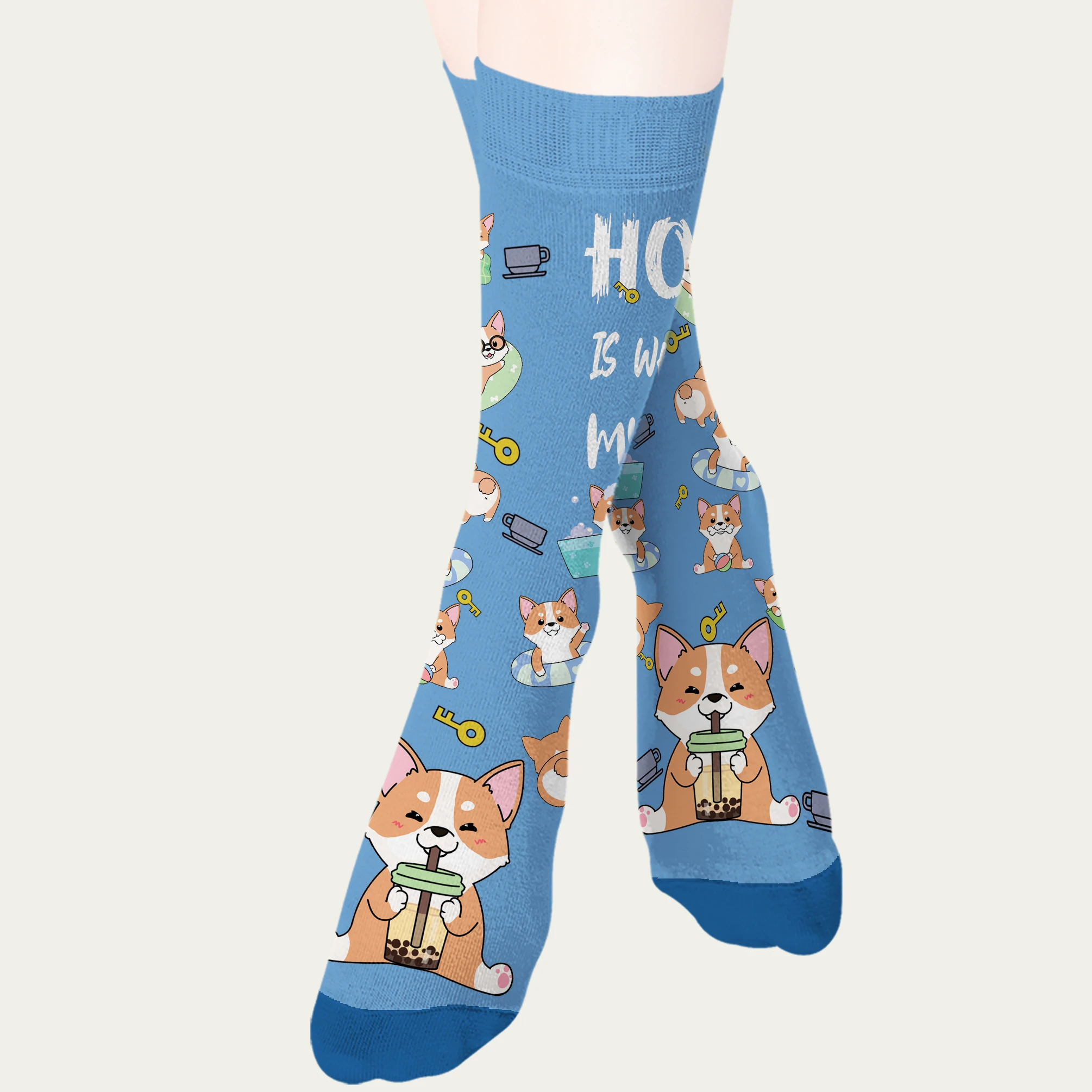 Cute Pet Funny Dog Socks,Corgi Dog Socks Lovers Gifts, Novelty Socks For Women, Adult Stocking Stuffers, Funky Socks cosplay cowboy