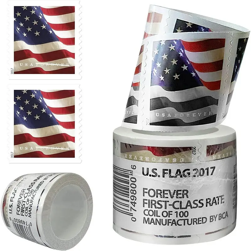Coil of Stamps US Flag Postage Roll 