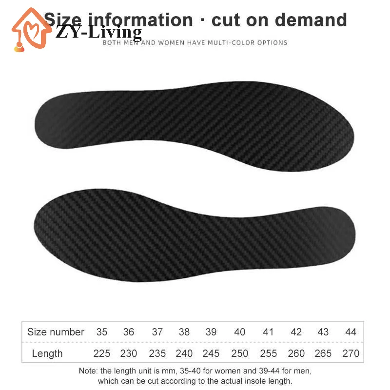 Breathable Carbon Fiber Athletic Insoles for Enhanced Comfort and Support
