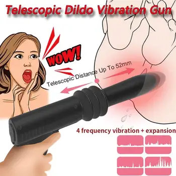 Telescopic Gun Vibrator Gun for women Dildo Vibrator female masturbators toys for adults 18 sex machine anal plug Rechargeable 1
