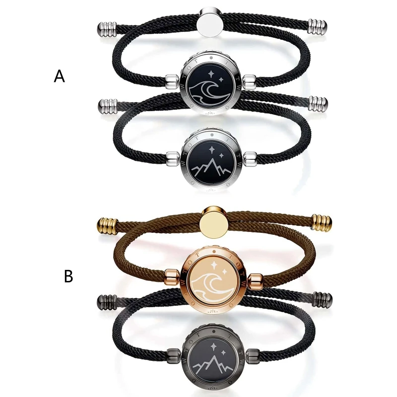 2PCS Stainless Steel Long Distance Couple Smart Bracelet Bluetooth-compatible Connection For Couples Lovers Valentine's Gift | Украшения