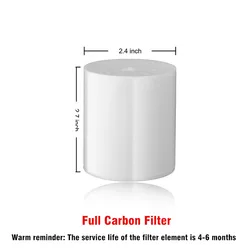 Advanced 20-Stage Shower Water Purification Filter and Skin Soother (Full carbon Filter)
