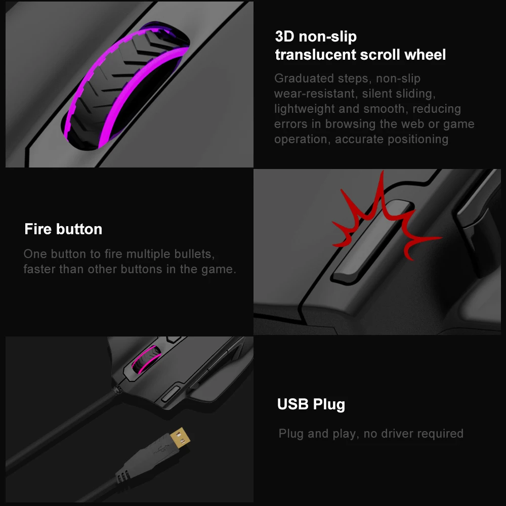 Gaming Mouse E-YOOSO X-41 USB Wired RGB Gaming Mouse 12400 DPI PAW3327 10 buttons programmable game Optical mice Computer PC Laptop