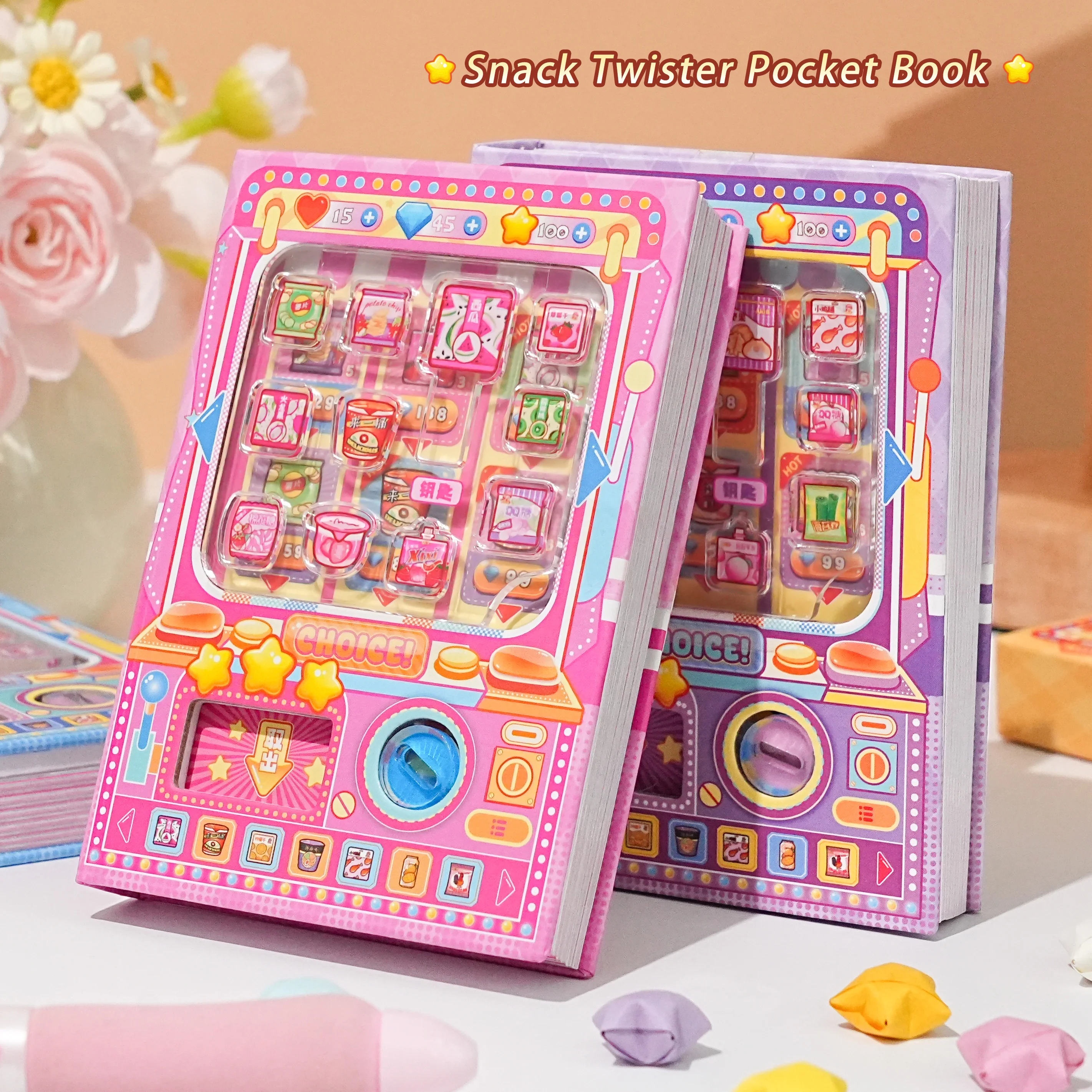 Portable Pocket-Sized Colorful Snack-Themed Notebook with High Aesthetic Appeal