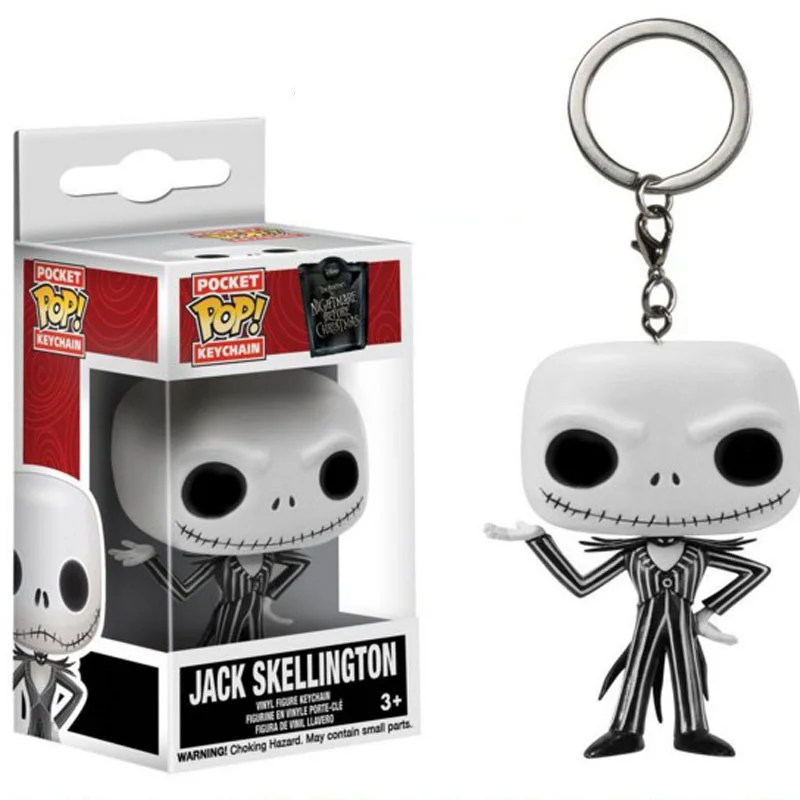 thumbnail image 4 of FUNKO POP Dibujos animados Pesadilla antes de Navidad Jack Skellington Sally Zombie Kenny sentado Figura de acción Llavero Juguetes para niños, 4 of 5