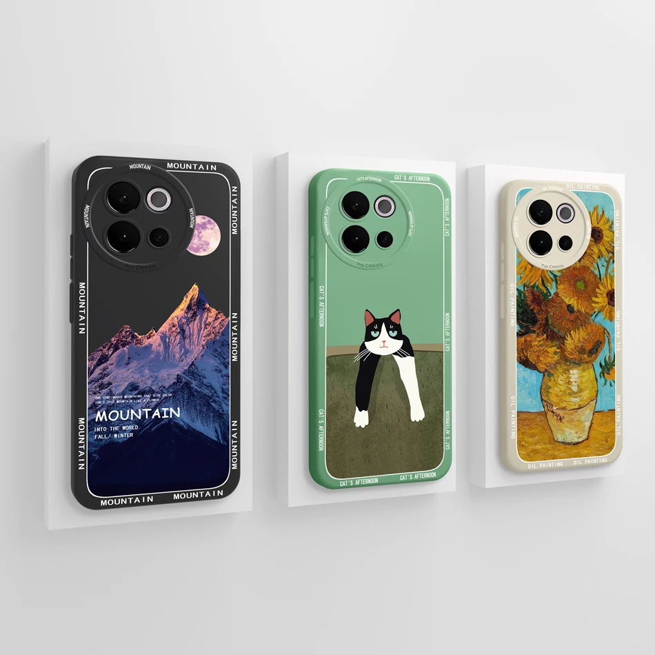 Fashionable Soft Liquid Silicone Phone Case, Compatible with Select Vivo Models, in Chic Back Cover Design