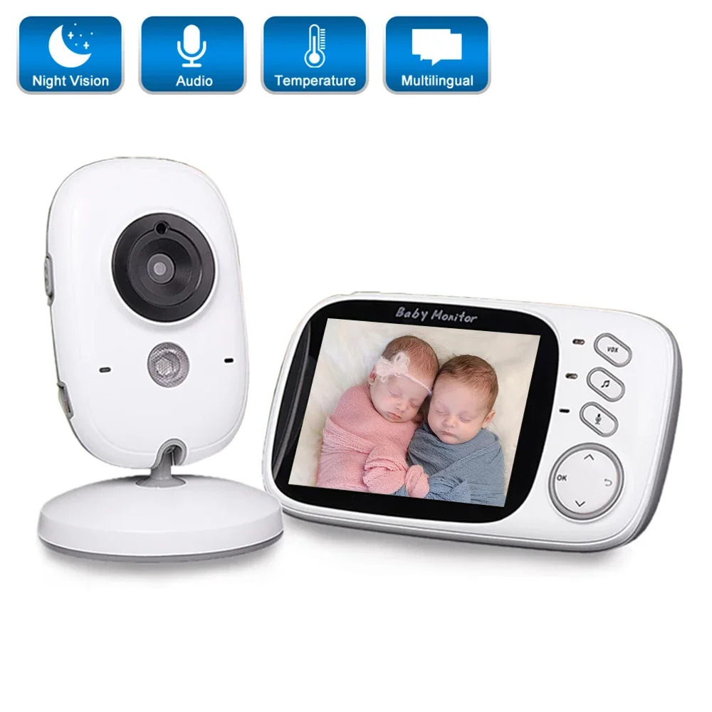 

PEGATAH 3.2inch LCD Display Baby Monito Video Intercom Surveillance Camera Security Protection Baby Monitor