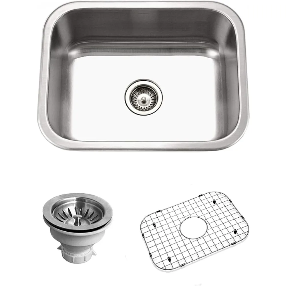 

Top-mounted Single-bowl Kitchen Sink Stainless Steel Useful Things for Home Sinks Utensils Organizer Strainer Waterfall Fixture