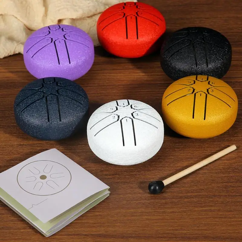 Musical Percussion Instruments Tongue Drum Rain Drum Instrument Garden Rain Drum Garden Kids 3 Inches Steel Tongue Drum Beginners-Friendly For Young Music Lovers