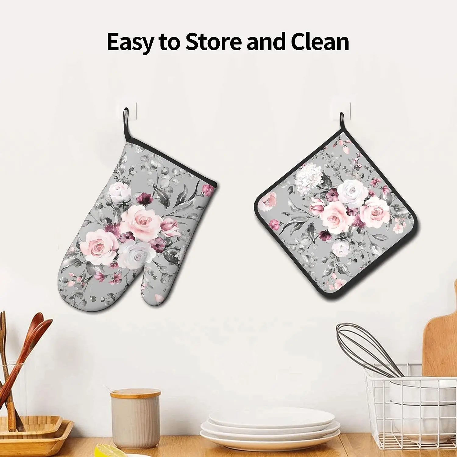 Custom Double Pot Holder Sets Cooking Heat Resistant Long Silicone Oven Mitt  - China Oven Mitts and Cotton Oven Mitts price