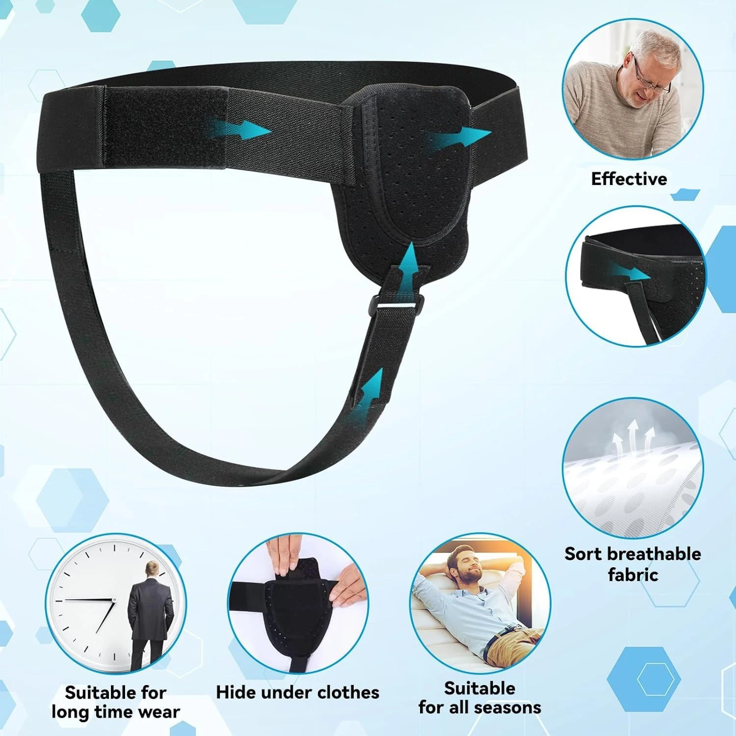 Hernia Guard Inguinal Hernia Belt For Men Left or Right Side Post Surgery Support Truss Groin Hernias Adjustable Waist Strap groin protector