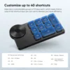 XPPen ACK05 Portable Wireless Shortcut Remote with 10 Custom Keys 1 Physical Dial 1000mAh Battery Support Bluetooth Connection 2