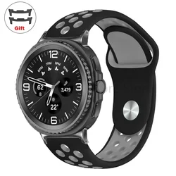 Adjustable Silicone Sport Strap for Smartwatch - Classic Watchband Accessory (10 black grey)