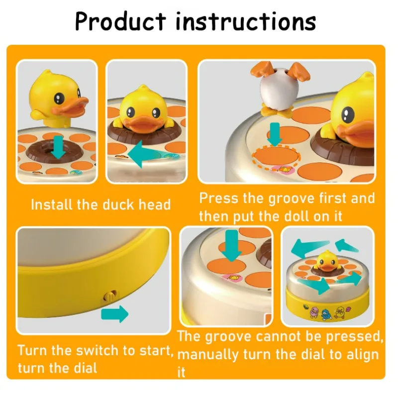 Yellow Duck Electric Toy Bouncing Wheel STEAM Puzzle Game Parent-child Interactive Toy Focus Training Desktop Decompression Game 2