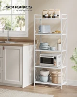 SONGMICS 5-Tier Metal Storage Rack, Shelving Unit with X Side Frames, Dense Mesh, 12.6 x 23.6 x 57.3 Inches, for Entryway 2